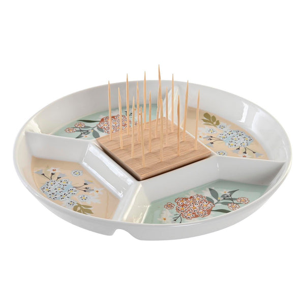 Välipalatarjotin DKD Home Decor, vihreä kivitavara