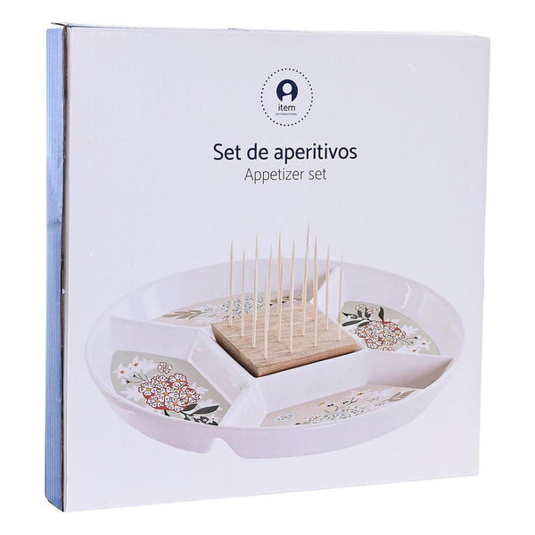 Välipalatarjotin DKD Home Decor, vihreä kivitavara