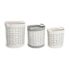 Korisetti DKD Home Decor 3 Kappaletta Valkoinen Harmaa