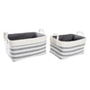 Korisetti DKD Home Decor Raidat Harmaa 40x30x23 cm