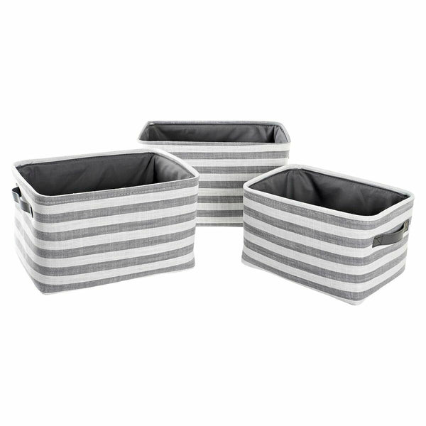 DKD Home Decor Korisetti Valkoinen Harmaa 3 Kpl