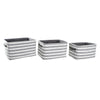 DKD Home Decor Korisetti Valkoinen Harmaa 3 Kpl