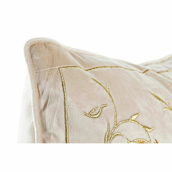 Kullattu Kukkatyyny DKD Home Decor 45x45 cm