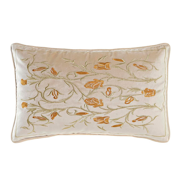 DKD Home Decor koristetyyny kukkakuvio kullattu 50x30 cm
