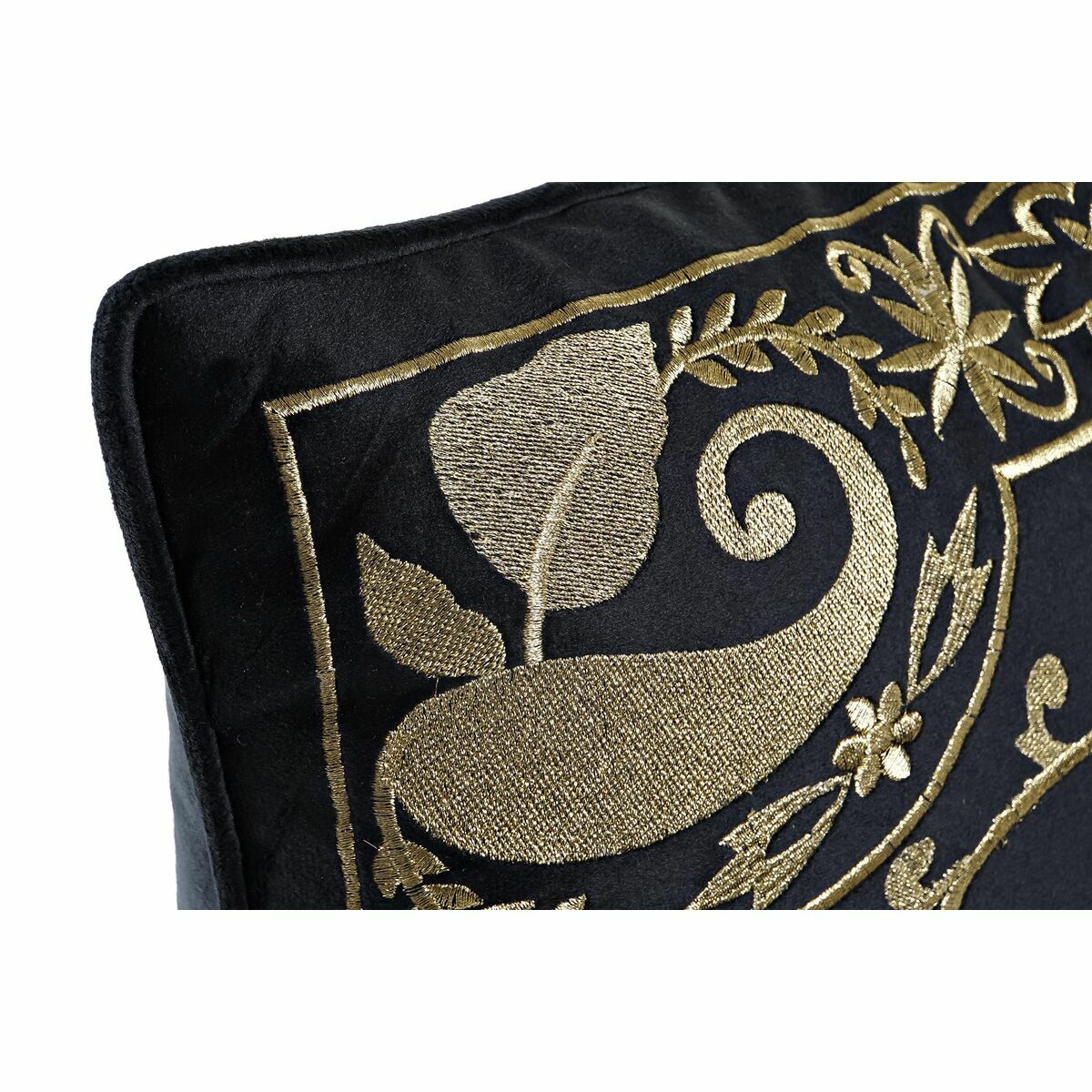 DKD Home Decor Musta Kullattu Koristetyyny 45x45 cm
