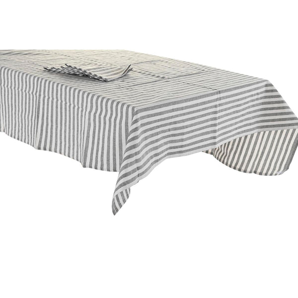 DKD Home Decor pöytäliina ja lautasliinat, harmaa