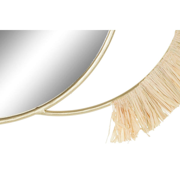 Boho Seinäpeili Kullattu Hapsu DKD Home Decor