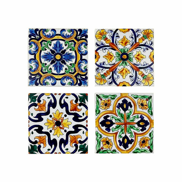 DKD Home Decor Lasinaluset Laatta 4 kpl