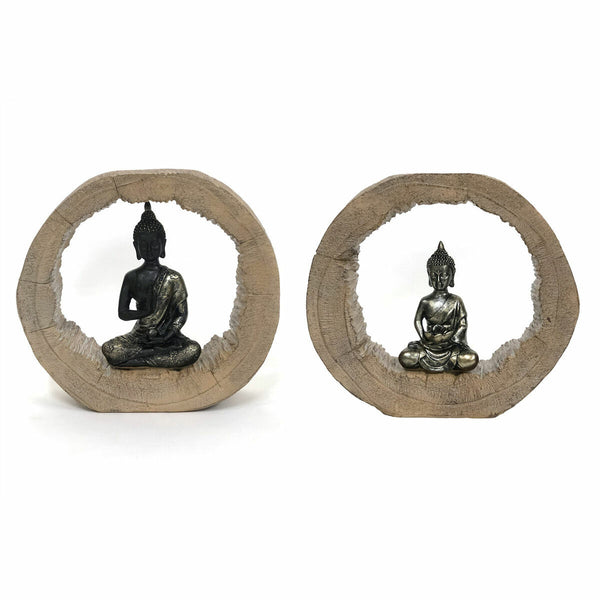 Buddha Koristehahmo DKD Home Decor Musta Luonnollinen