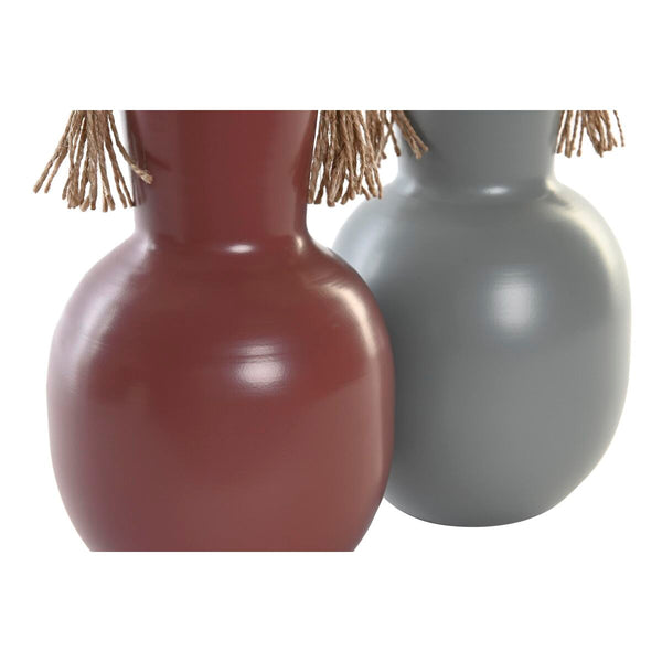 DKD Home Decor Maljakko Harmaa Metalli Terrakotta