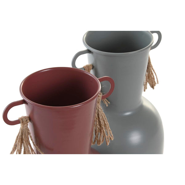 DKD Home Decor Maljakko Harmaa Metalli Terrakotta