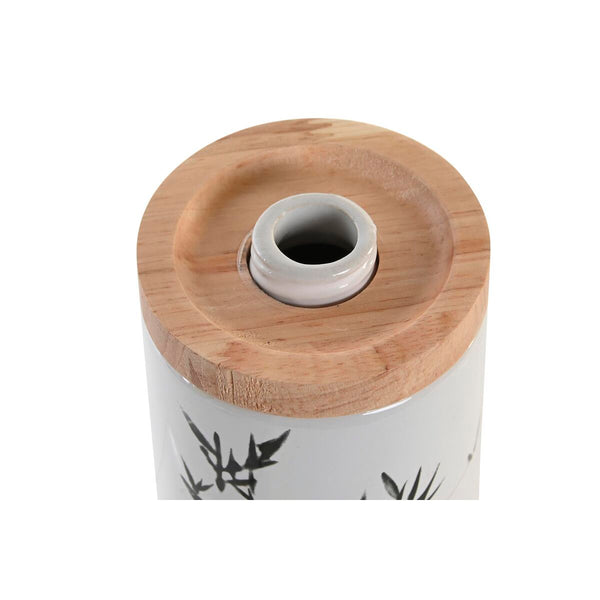 DKD Home Decor Saippua-annostelija Musta Valkoinen Kivitavara