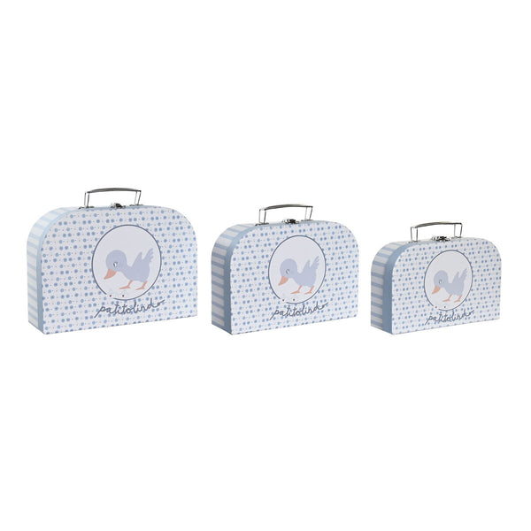 Koristerasiasetti DKD Home Decor Sininen Metalli
