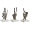 Hopeinen DKD Home Decor koristehahmo 3 osaa