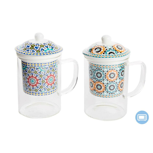 Teekuppi Teesuodattimella DKD Home Decor 300 ml