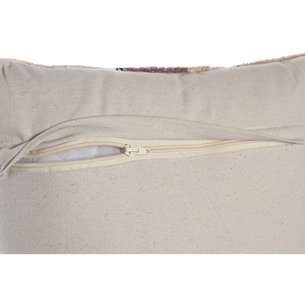 DKD Home Decor koristetyyny 45x45 cm, valkoinen ja pinkki, 2 kpl