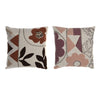 DKD Home Decor koristetyyny 45x45 cm, valkoinen ja pinkki, 2 kpl