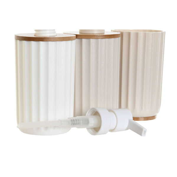 Bambu Kylpysetti Valkoinen Beige