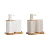 Bambu Kylpysetti Valkoinen Beige