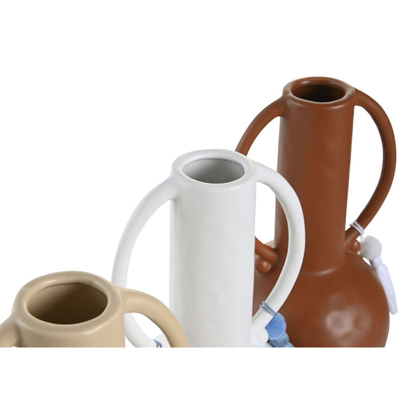 DKD Home Decor Maljakko Valkoinen Beige Terrakotta