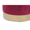 Samettinen Jalkatuki Beige ja Burgundi 40x40x42 cm