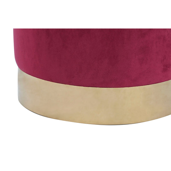 Samettinen Jalkatuki Beige ja Burgundi 40x40x42 cm