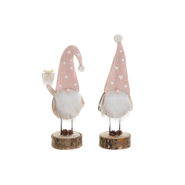 Joulukuusen koriste DKD Home Decor Vaaleanpunainen Menninkäinen