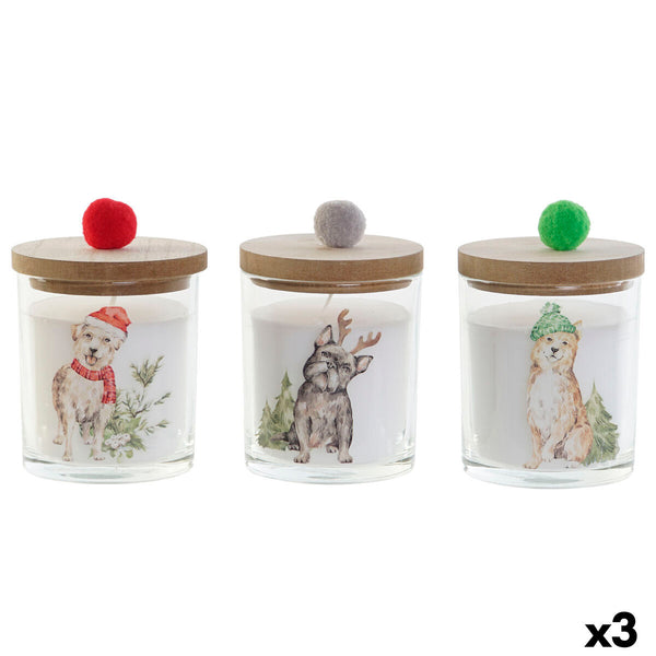 DKD Home Decor Joulukynttilä Pompomeilla
