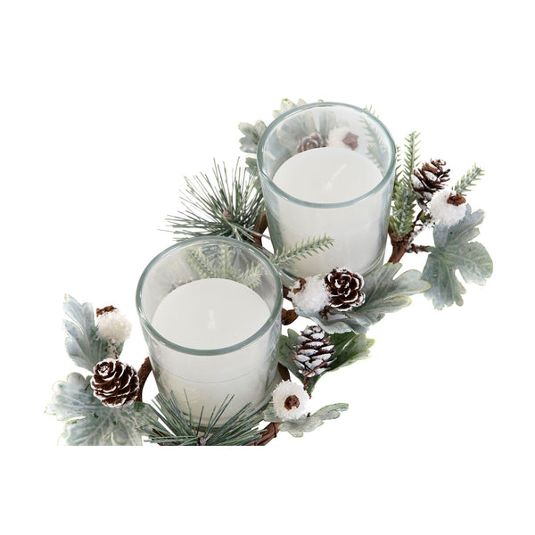 Joulukynttiläsarja DKD Home Decor Valkoinen