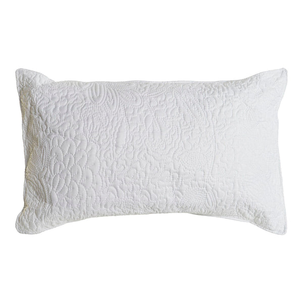 DKD Home Decor Kukka-aiheinen Valkoinen Polyesterityyny