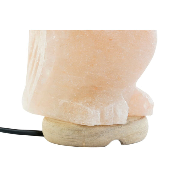 DKD Home Decor Pinkki Suolalamppu Akaasiapohjalla