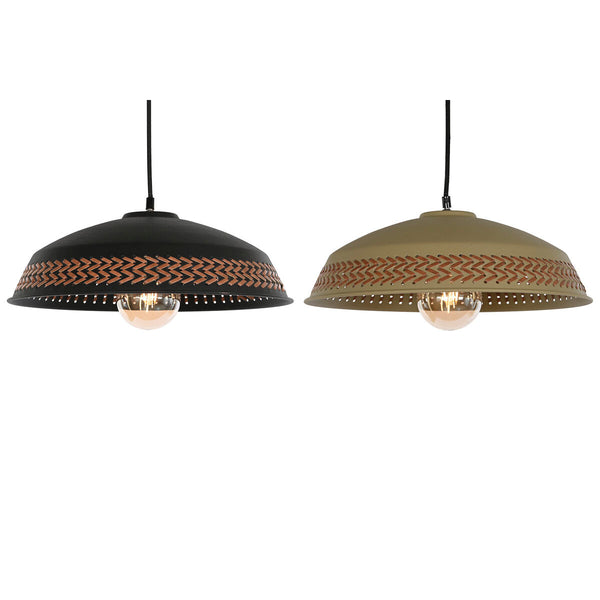 Kattolamppu DKD Home Decor Ruskea Musta Kerma