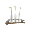 DKD Home Decor Maljakko Ruskea Musta Metalli Kristalli 3 kpl