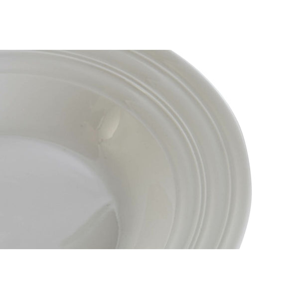 Valkoinen Posliinilautanen 20 cm - DKD Home Decor
