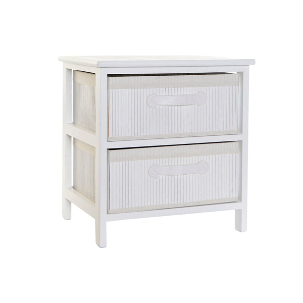 Valkoinen Bambu Lipasto DKD Home Decor