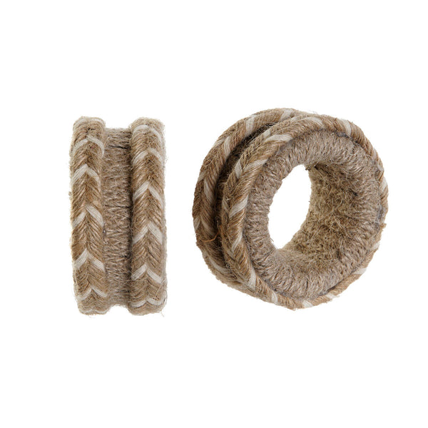 DKD Home Decor Juutti Lautasliinarenkaat 4 kpl