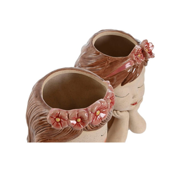 Home ESPRIT Koristekasvit Valkoinen Beige Pinkki