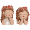Home ESPRIT Koristekasvit Valkoinen Beige Pinkki