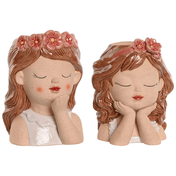 Home ESPRIT Koristekasvit Valkoinen Beige Pinkki