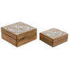 Korurasia Mangopuusta Valkoinen 18 x 18 x 9 cm (2 kpl)