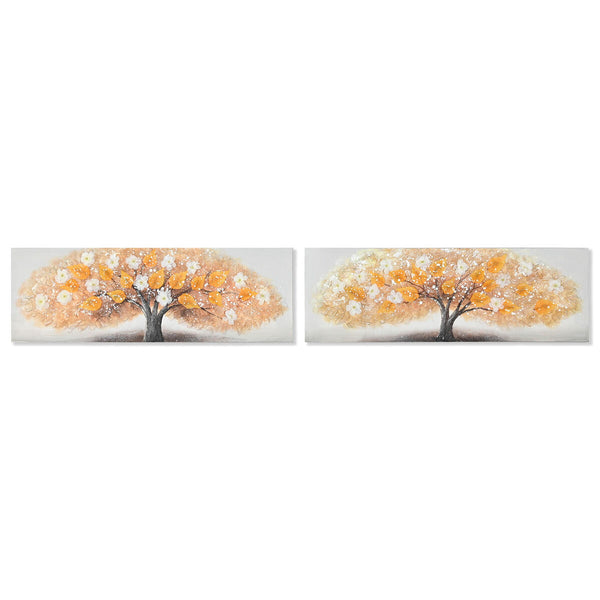 Käsinmaalattu Kangastaulu Home ESPRIT 90 x 30 cm