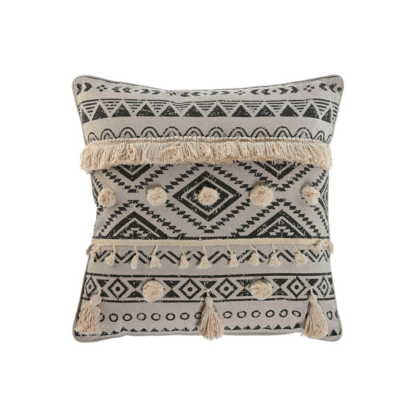 Boho Tyyny Valkoinen Musta 45x45 cm