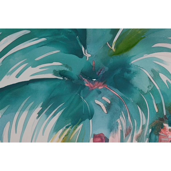 Trooppinen Kangastaulu Home ESPRIT 80x80 cm