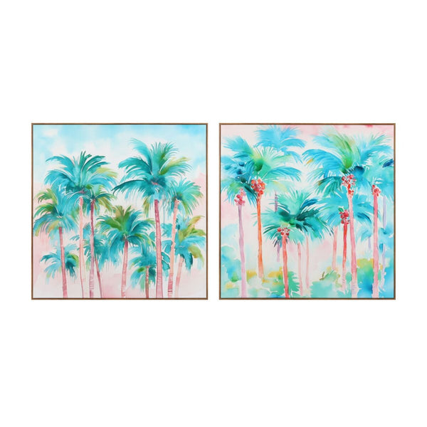 Trooppinen Kangastaulu Home ESPRIT 80x80 cm