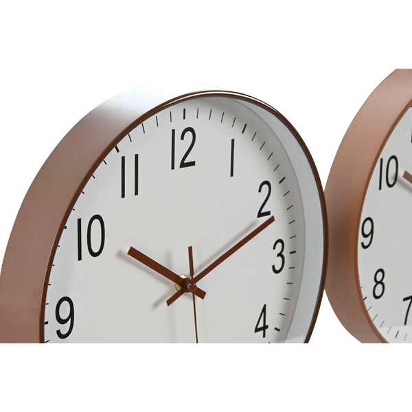 Home ESPRIT Seinäkello Valkoinen Ruskea PVC
