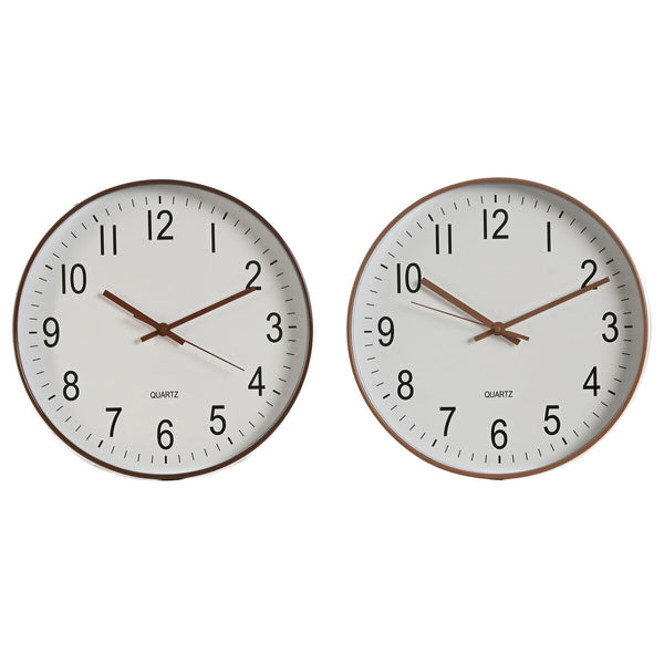 Home ESPRIT Seinäkello Valkoinen Ruskea PVC