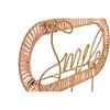 Kullattu Seinänaulakko Rottinki ja Metalli