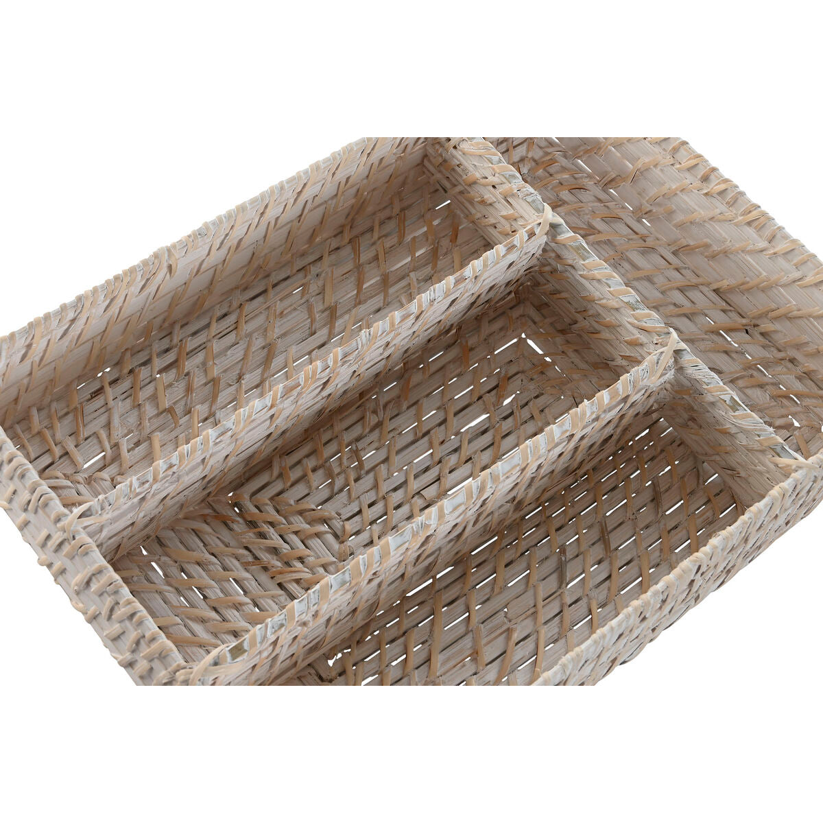 Bambu Ruokailuvälinejärjestelijä Valkoinen 34x24x6 cm