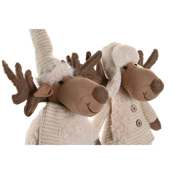 Home ESPRIT Joulukoristeet Valkoinen Beige 2 kpl