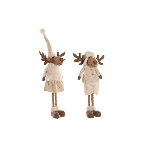 Home ESPRIT Joulukoristeet Valkoinen Beige 2 kpl